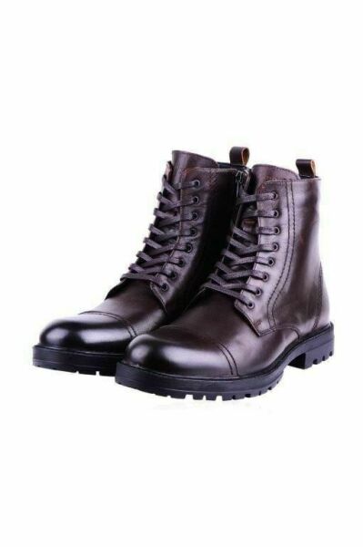 King Shoes Büyük Numara Erkek Bot FK66823 Kahverengi