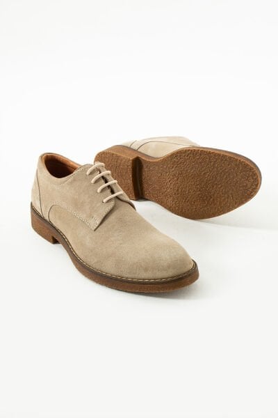 King Shoes Bej Erkek Ayakkabı 05 Süet