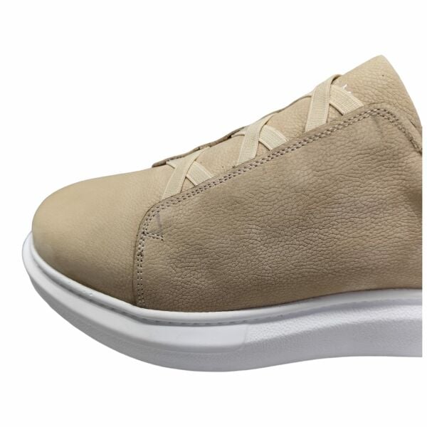 King Shoes Bej Rengi Lastikli Erkek Ayakkabı