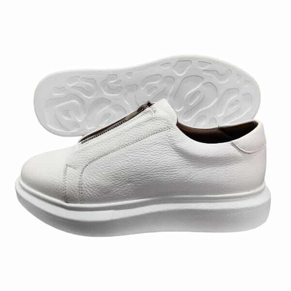 King Shoes Günlük Deri Beyaz Erkek Ayakkabı