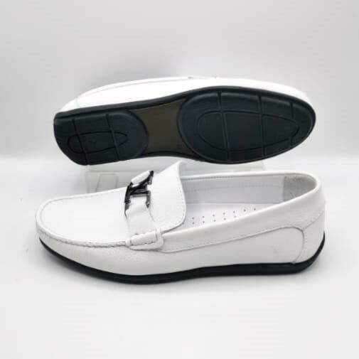 King Shoes AU247 Beyaz Yazlık Erkek Ayakkabı