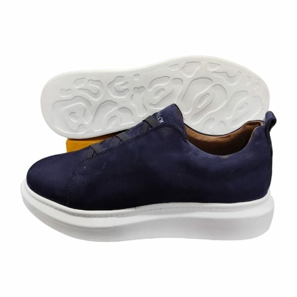 King Shoes Bağsız Spor Erkek Ayakkabı 426 Lacivert Nubuk