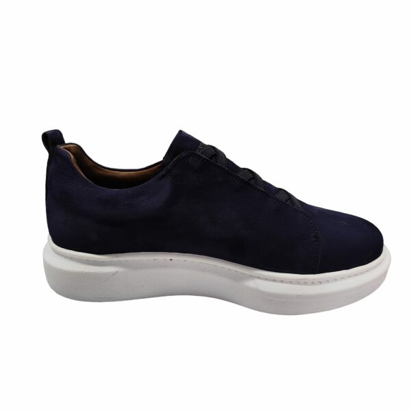 King Shoes Bağsız Spor Erkek Ayakkabı 426 Lacivert Nubuk