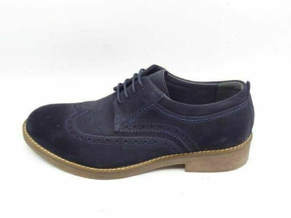 Kışlık Oxford Erkek Ayakkabı AU04 Lacivert Süet