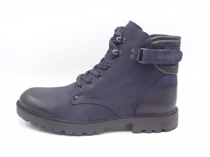 King Shoes Büyük Numara Erkek Bot FK62268 Lacivert