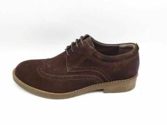 Kışlık Oxford Erkek Ayakkabı Modeli AU04 Kahve Süet