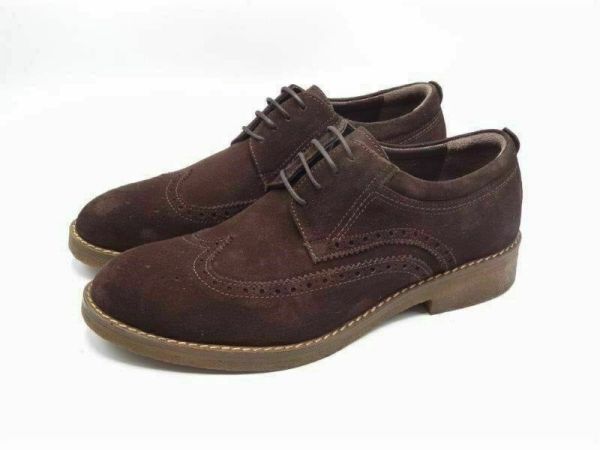 Kışlık Oxford Erkek Ayakkabı Modeli AU04 Kahve Süet