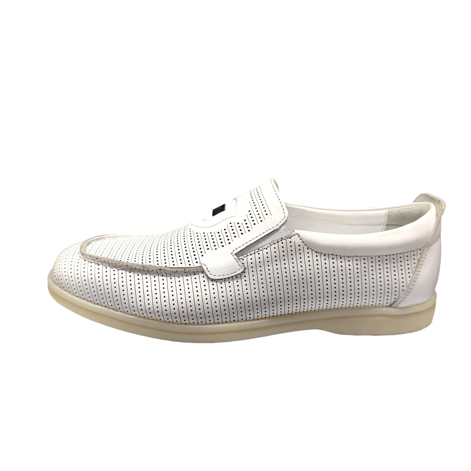 King Shoes Beyaz Yazlık Erkek Ayakkabı