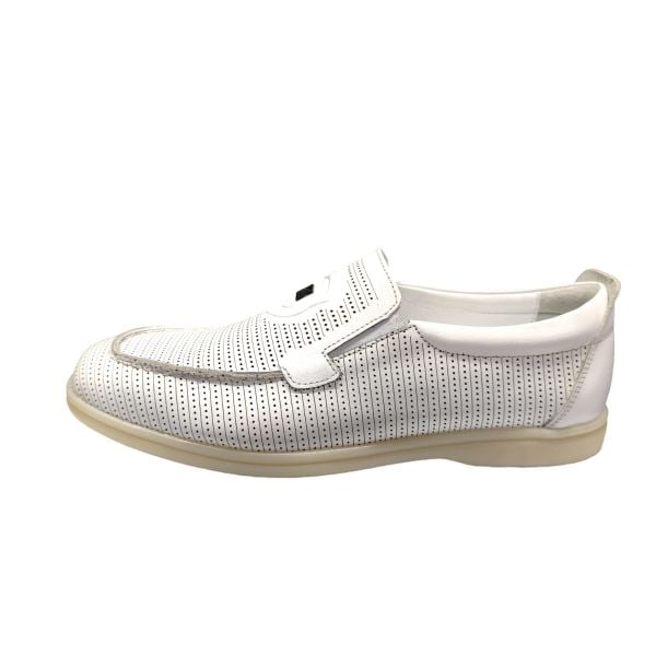King Shoes Beyaz Yazlık Erkek Ayakkabı