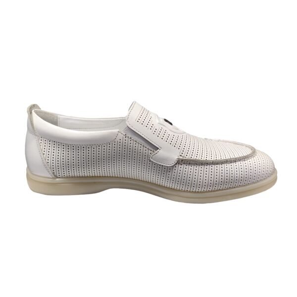 King Shoes Beyaz Yazlık Erkek Ayakkabı