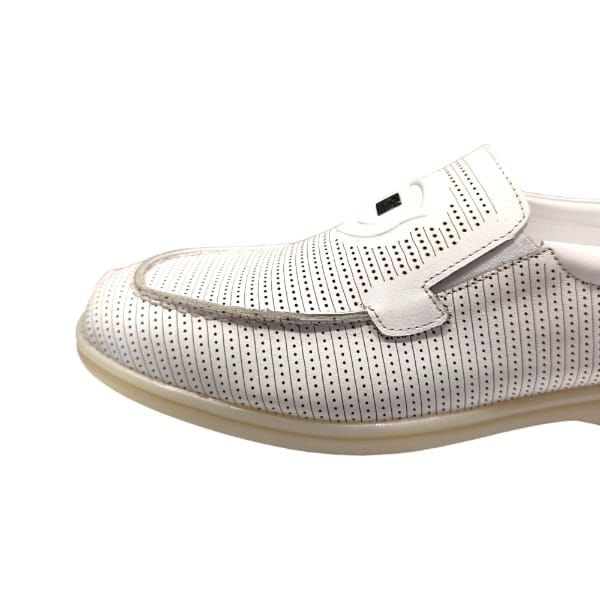 King Shoes Beyaz Yazlık Erkek Ayakkabı