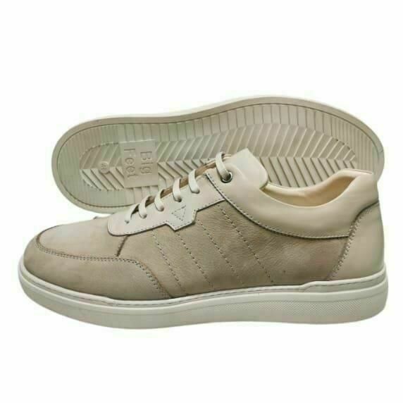 Büyük Numara Casual Erkek Ayakkabı AU142 Bej