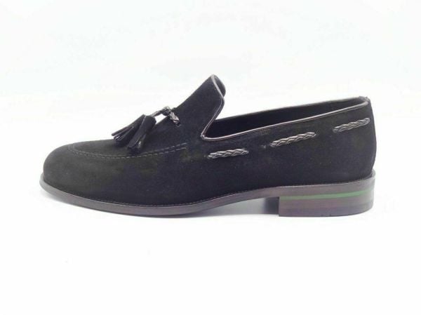 Büyük Numara-Küçük Numara Siyah Süet George Hogg Stil Model