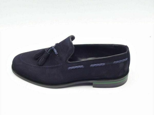 Büyük Numara-Küçük Numara Lacivert Süet George Hogg Stil Model