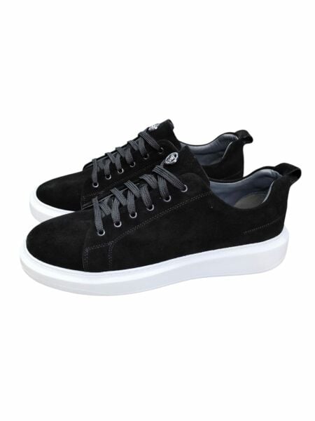 Tripy Büyük Numara Günlük Spor Ayakkabı Siyah Süet