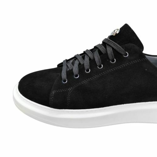 Tripy Büyük Numara Günlük Spor Ayakkabı Siyah Süet