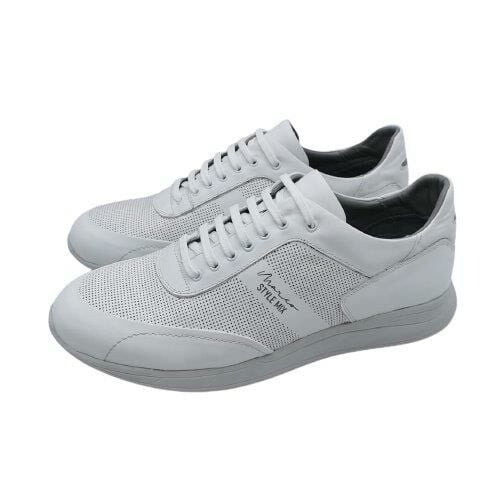 King Shoes 4459 Beyaz Büyük Numara Spor Erkek Ayakkabı