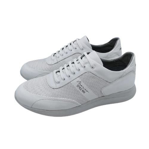 King Shoes 4459 Beyaz Büyük Numara Spor Erkek Ayakkabı