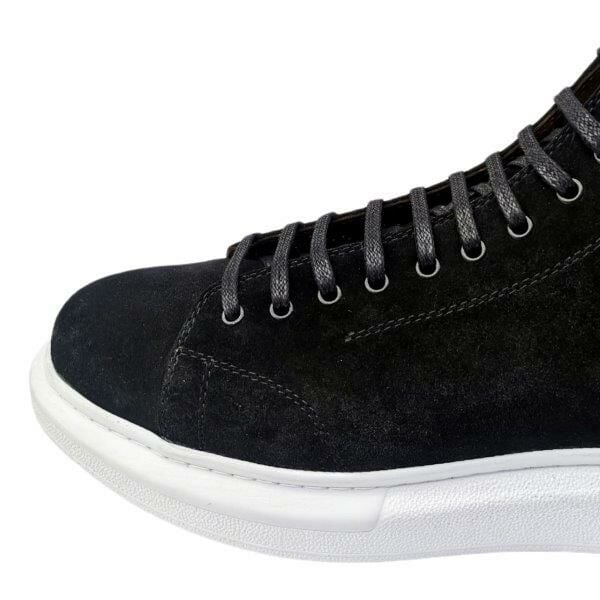 Büyük Numara Siyah Süet Erkek Bot