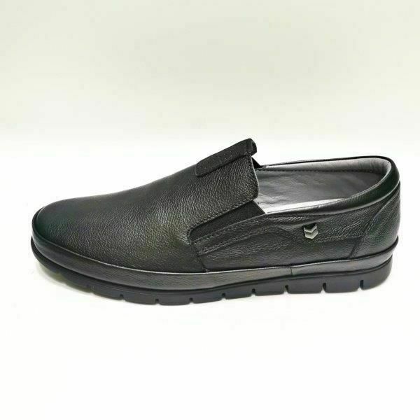 King Shoes Siyah Bağsız Erkek Ayakkabı