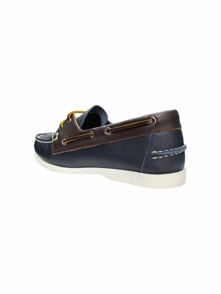 King Shoes Lacivert Kahve Tımbırlant Erkek Ayakkabı