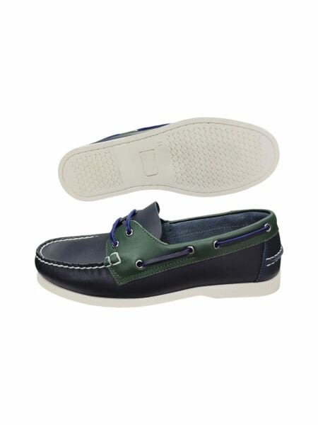 King Shoes Timberlant Ayakkabı Lacivert Yeşil