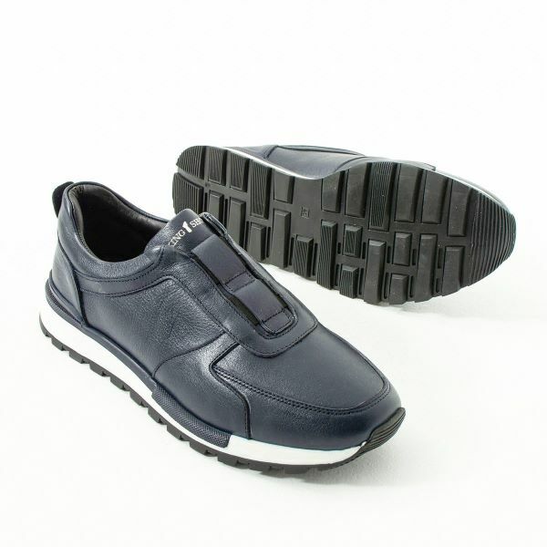 King Shoes Hakiki Deri Lacivert Erkek Ayakkabı