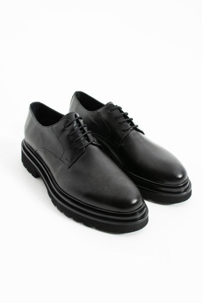 Güvener Yüksek Tabanlı Klasik Erkek Ayakkabı Siyah