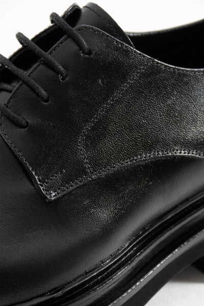 Güvener Yüksek Tabanlı Klasik Erkek Ayakkabı Siyah