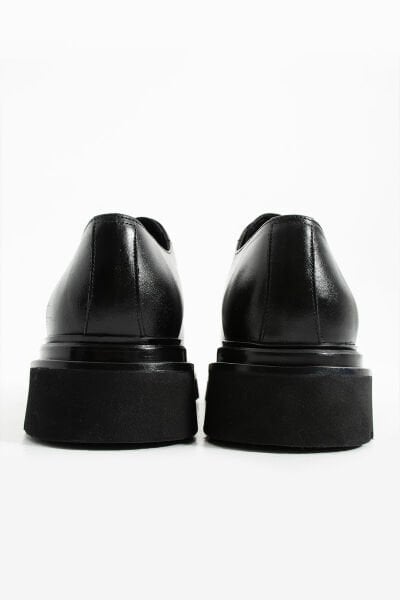 Güvener Yüksek Tabanlı Klasik Erkek Ayakkabı Siyah