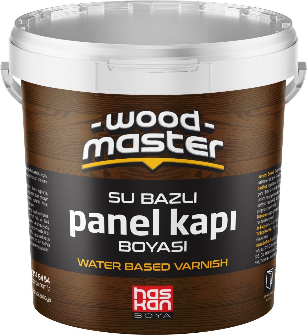 HASKAN Su Bazlı Panel Kapı Boyası Beyaz 2,8 KG 2,2 LT