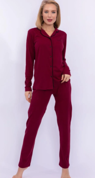 Pierre Cardin 7717 Kadın Önden Düğmeli Pijama Takımı