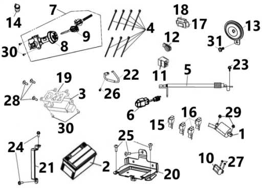 F19 ELEKTRIK SISTEM PARCALARI & AKU & KONTAK