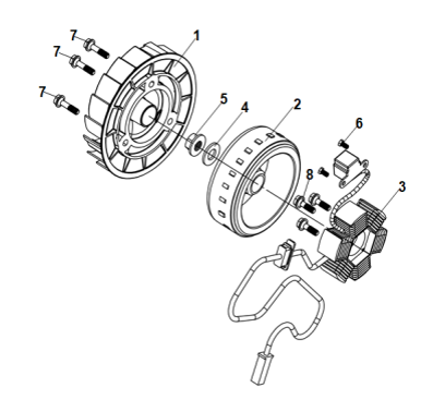 E07 MANYETO STATOR AC GEN ASSY