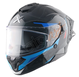 Axor Brutale Kryptic Kask Black Blue - Pinlock Dahil