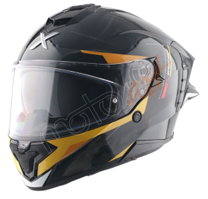 Axor Brutale Kryptic Kask Black Yellow - Pinlock Dahil