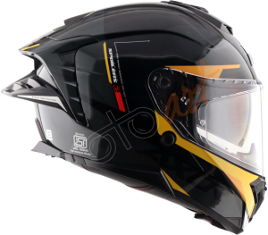 Axor Brutale Kryptic Kask Black Yellow - Pinlock Dahil