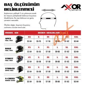 Axor Brutale Surges Kask Black Red - Pinlock Dahil