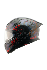 Axor Apex Carbon Big Checks Kask Carbon Red Gloss