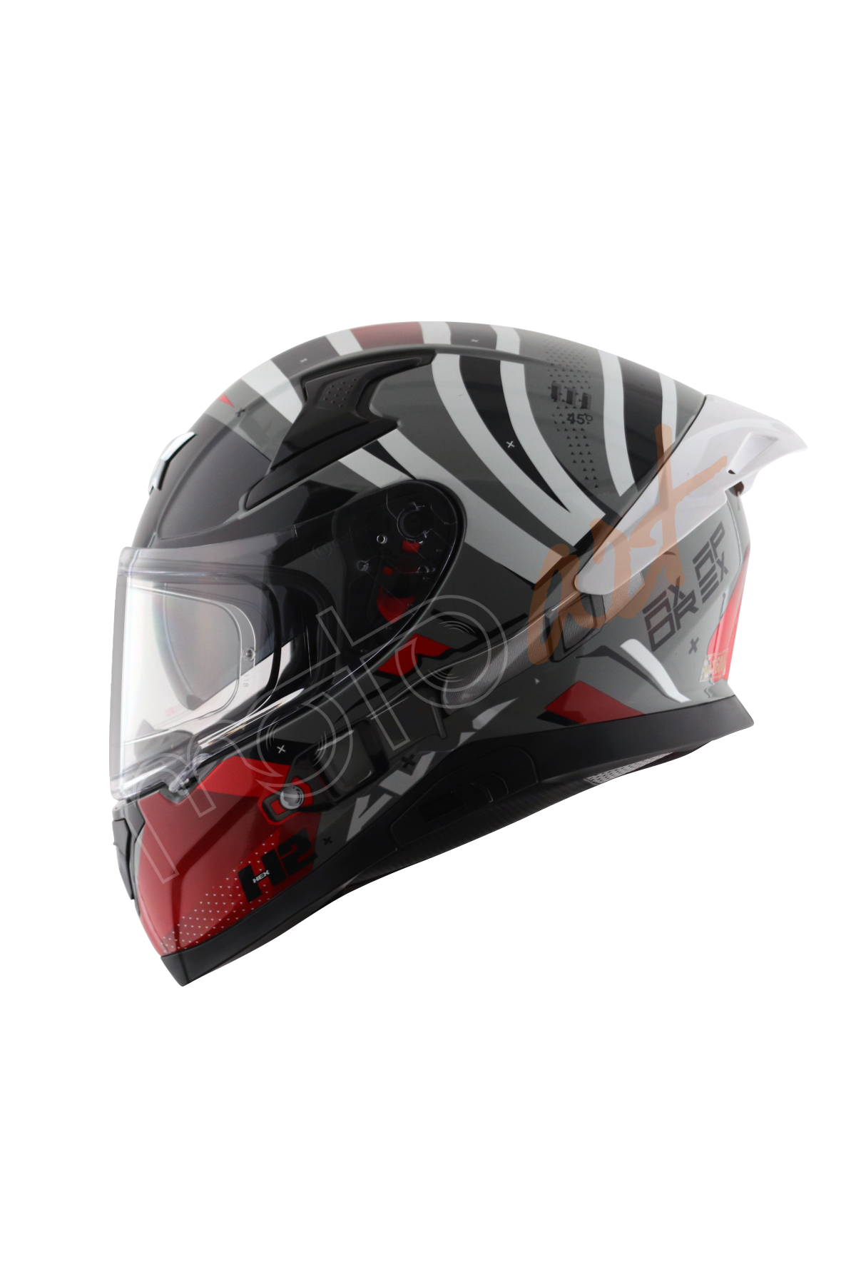 Axor Apex HEX-2 Kask Cool Grey Red Gloss