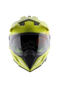 Axor X-Cross Dual Vizör Kask Neon Yellow Green