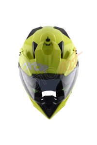 Axor X-Cross Dual Vizör Kask Neon Yellow Green