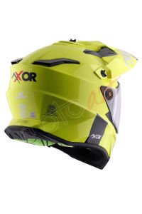 Axor X-Cross Dual Vizör Kask Neon Yellow Green