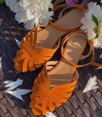Adele turuncu sandalet