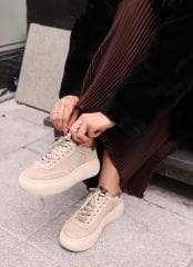 Elize bej süet sneaker