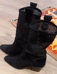 Megan Siyah Süet Bot 6 cm