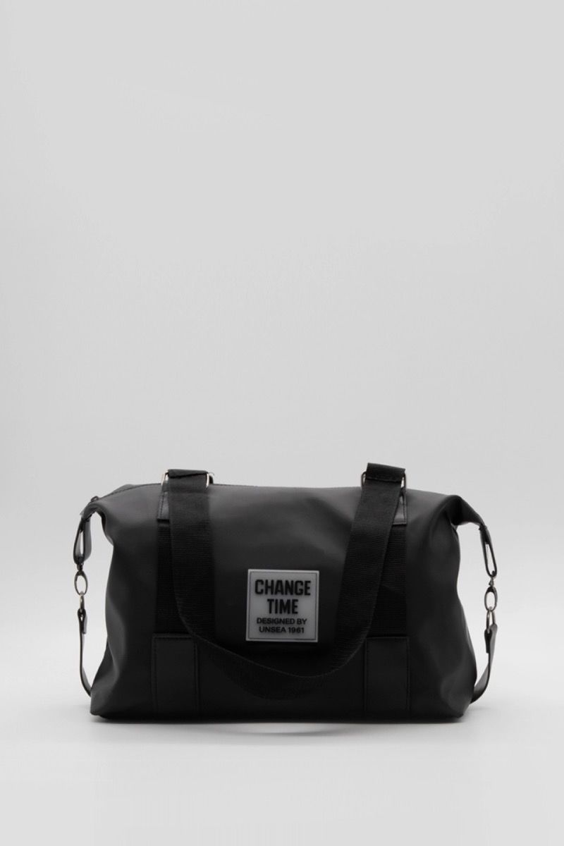 Çift Askılı Change Time Siyah Su Geçirmez Shopper Büyük Omuz Çantası