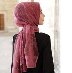 Taşlı %30 İpek Şal 145333-260