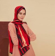 Cardion Rüya Desen Şal - Kırmızı