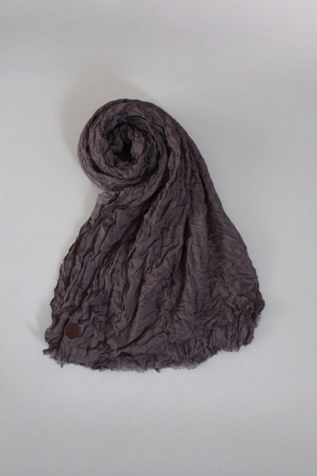 Vual Kraş Şal - Koyu Vizon